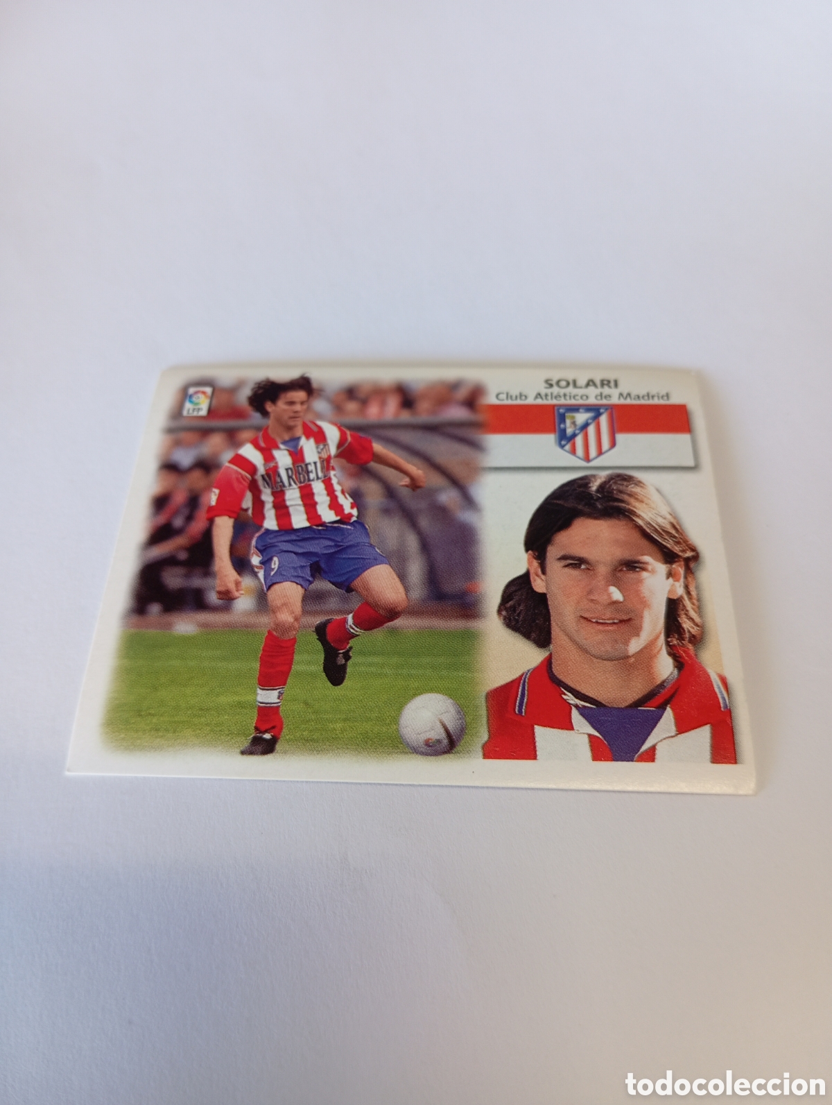 Cromos de F&uacute;tbol: SOLARI Atl&eacute;tico de Madrid LIGA ESTE 1999 2000 PANINI 99 00 NUEVO SIN PEGAR