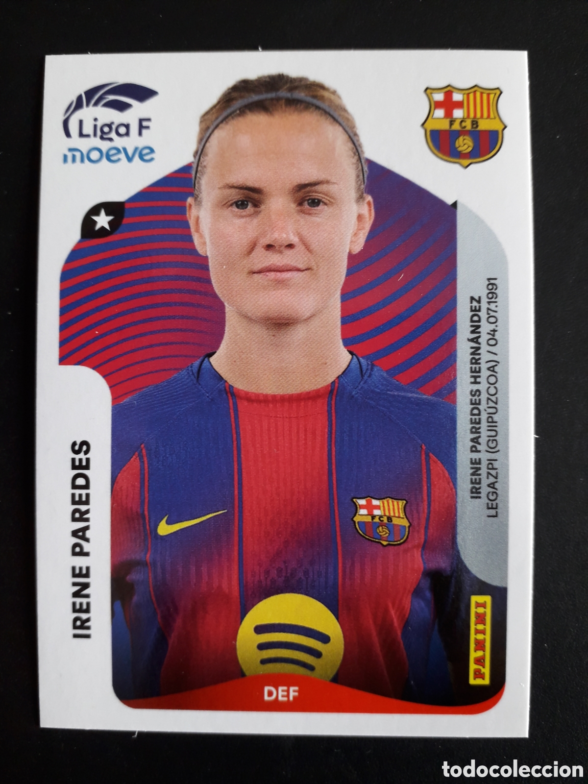 Cromos de F&uacute;tbol: IRENE PAREDES FC BARCELONA N&deg; 88 LIGA F FEMENINA 2025 2026 25 26 PANINI SIN PEGAR PEDIDO M&Iacute;NIMO 3&euro;.