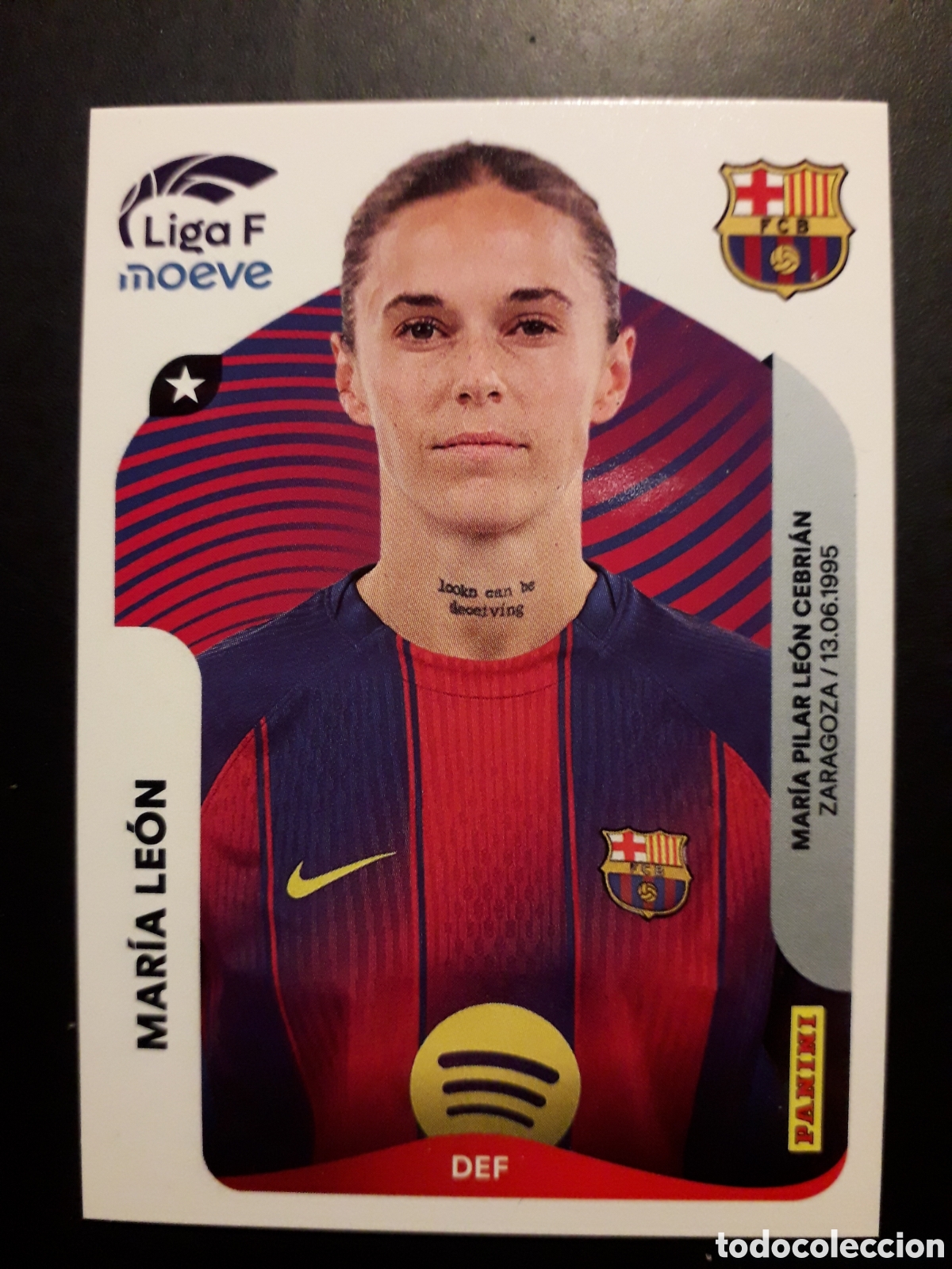Cromos de F&uacute;tbol: MAR&Iacute;A (MAPI) LE&Oacute;N FC BARCELONA N&deg; 90 LIGA F FEMENINA 2025 2026 25 26 PANINI SIN PEG PEDIDO M&Iacute;NIMO 3&euro;