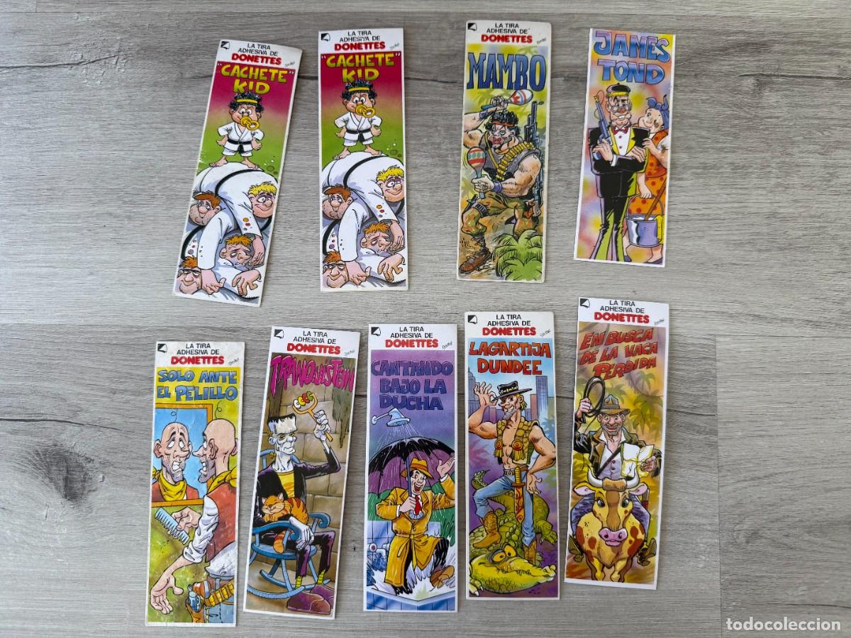 Cromos de F&uacute;tbol: 9 tiras adhesivas de Donettes - Parodias de cine