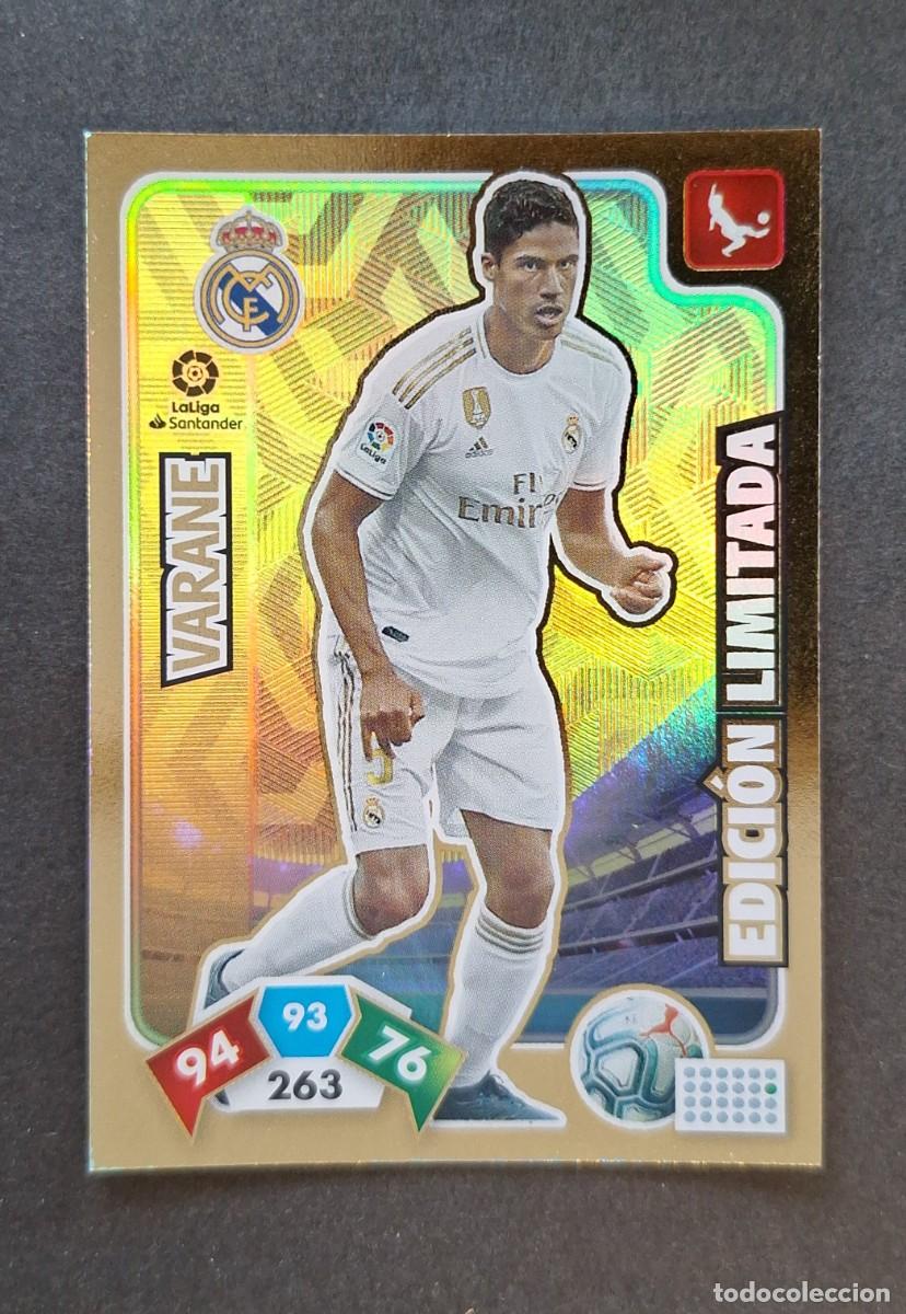 Cromos de F&uacute;tbol: L1 VARANE REAL MADRID EDICION LIMITADA PANINI ADRENALYN XL LIGA 2019/20 19 20