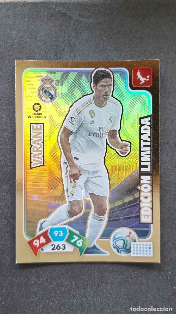 Cromos de F&uacute;tbol: L1 VARANE REAL MADRID EDICION LIMITADA PANINI ADRENALYN XL LIGA 2019/20 19 20