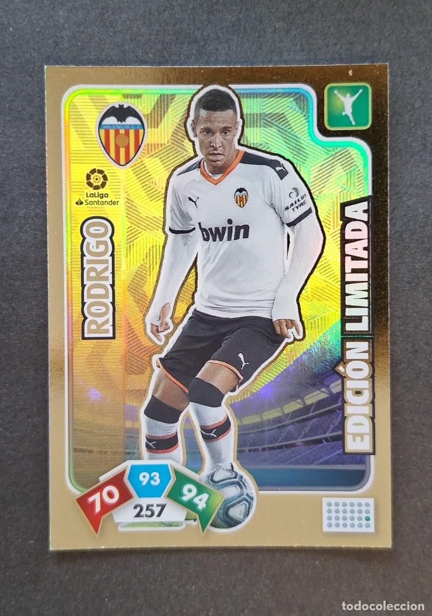 Cromos de F&uacute;tbol: L1 RODRIGO VALENCIA C. F. EDICION LIMITADA PANINI ADRENALYN XL LIGA 2019/20 19 20