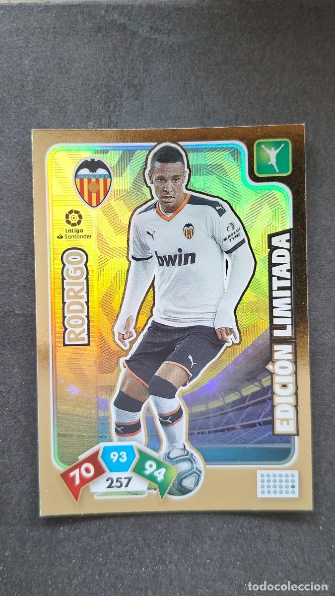Cromos de F&uacute;tbol: L1 RODRIGO VALENCIA C. F. EDICION LIMITADA PANINI ADRENALYN XL LIGA 2019/20 19 20