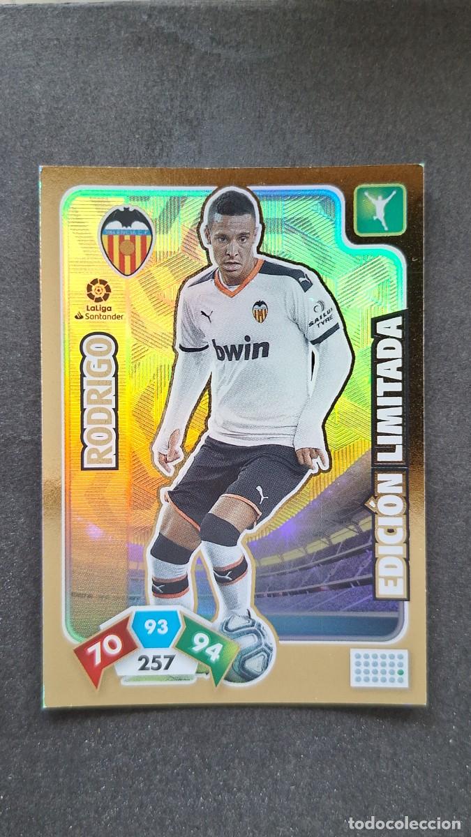 Cromos de F&uacute;tbol: L1 RODRIGO VALENCIA C. F. EDICION LIMITADA PANINI ADRENALYN XL LIGA 2019/20 19 20
