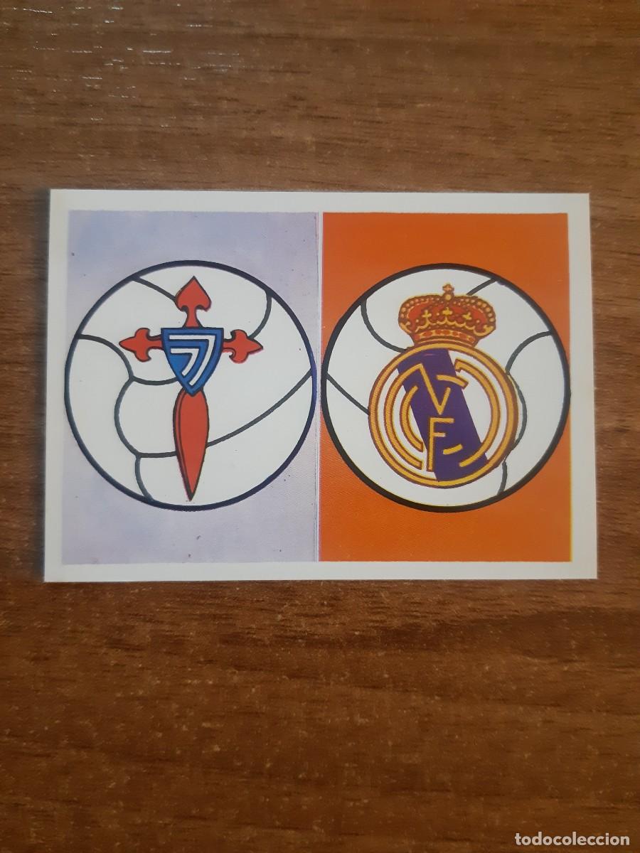 Cromos de F&uacute;tbol: N&deg;82 y 50 Escudos Celta Vigo - Real Madrid Liga 71-72 Ed. RU&Iacute;Z ROMERO. Nunca pegado, sin pegar