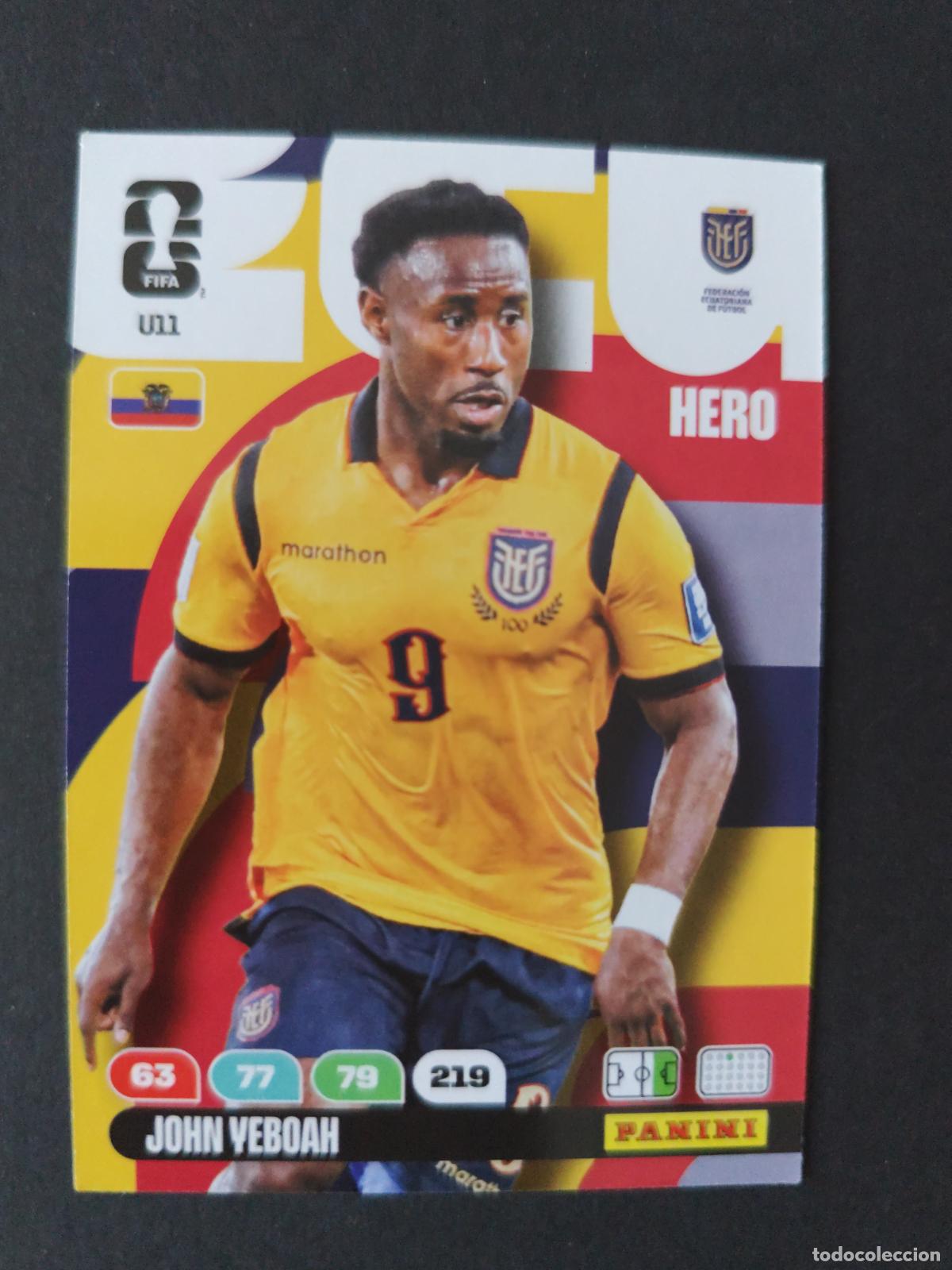 Cromos de F&uacute;tbol: U11 JOHN YEBOAH ACTUALIZACI&Oacute;N UPDATE ECUADOR ADRENALYN MUNDIAL FIFA WORLD CUP 2026 PANINI