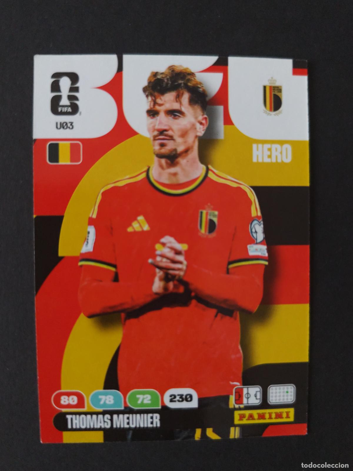 Cromos de F&uacute;tbol: U3 THOMAS MEUNIER ACTUALIZACI&Oacute;N UPDATE B&Eacute;LGICA ADRENALYN MUNDIAL FIFA WORLD CUP 2026 PANINI