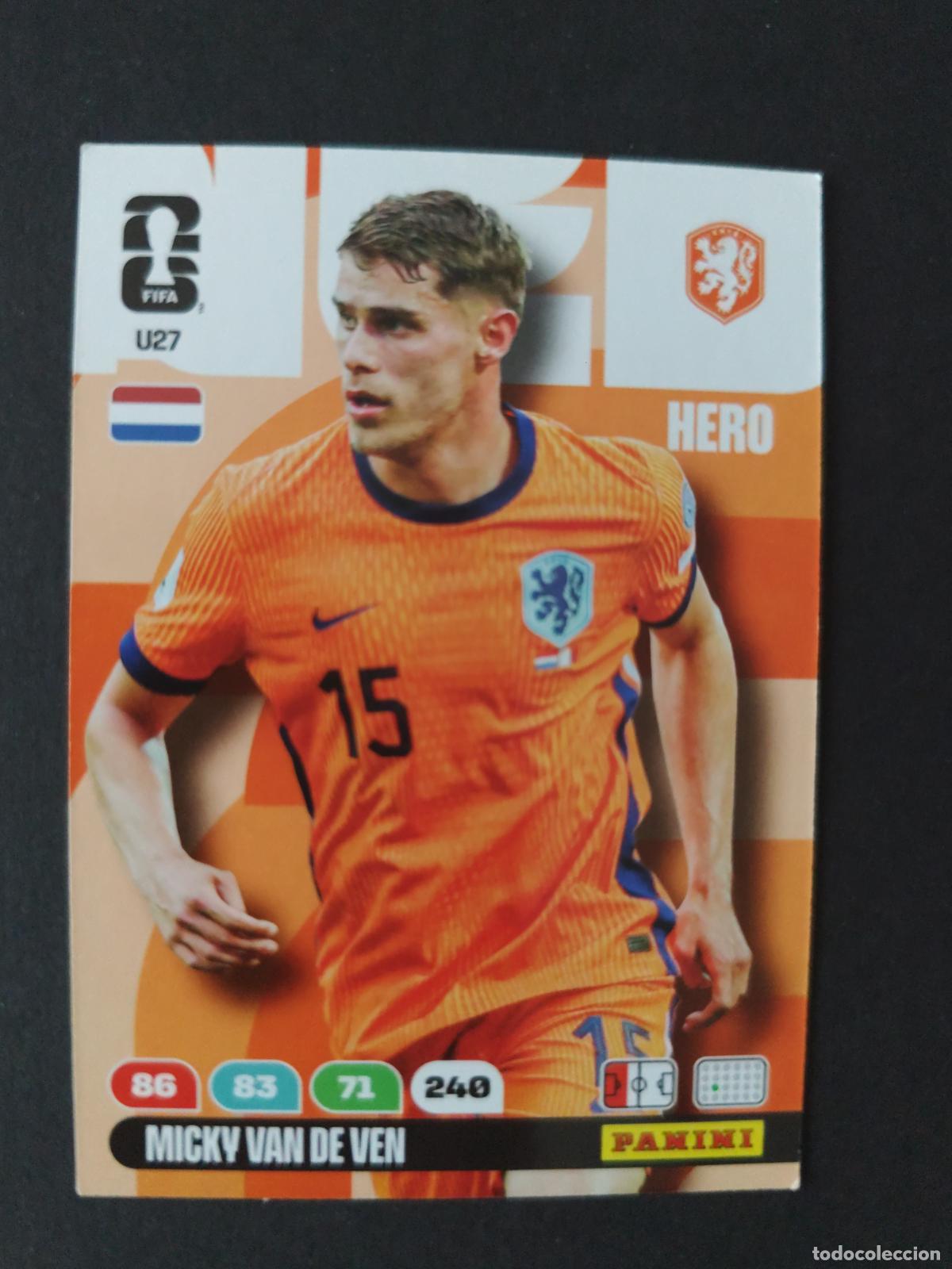 Cromos de F&uacute;tbol: U27 MICKY VAN DE VEN ACTUALIZACI&Oacute;N UPDATE PA&Iacute;SES BAJOS HOLANDA ADRENALYN MUNDIAL FIFA WORLD CUP 2026