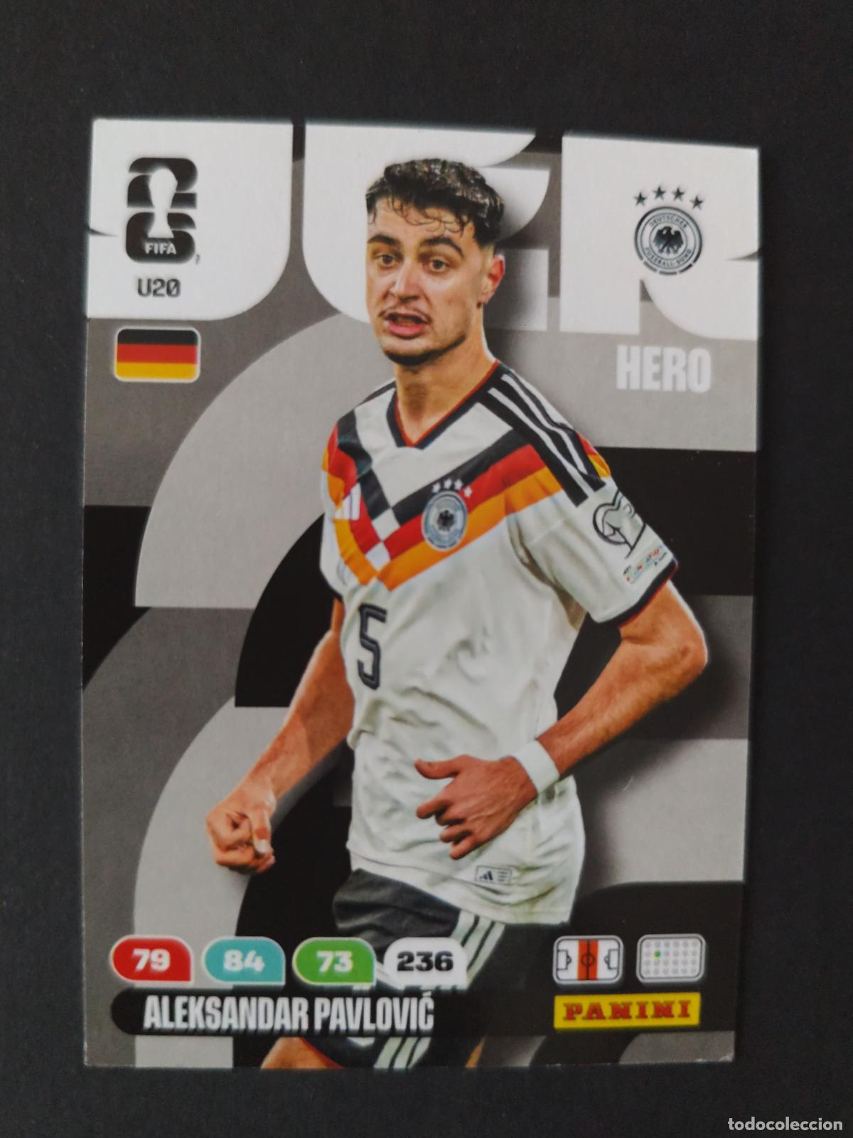 Cartes &agrave; collectionner de Football: U20 ALEKSANDAR PAVLOVIĆ ACTUALIZACI&Oacute;N UPDATE ALEMANIA ADRENALYN MUNDIAL FIFA WORLD CUP 2026 PANINI
