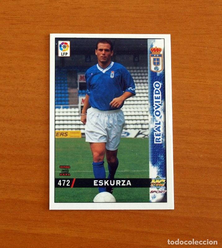 Football Stickers: Real Oviedo -N&ordm; 472 Eskurza -&Uacute;ltima Hora -Mundicromo Las Fichas de la Liga 1998-1999-98-99