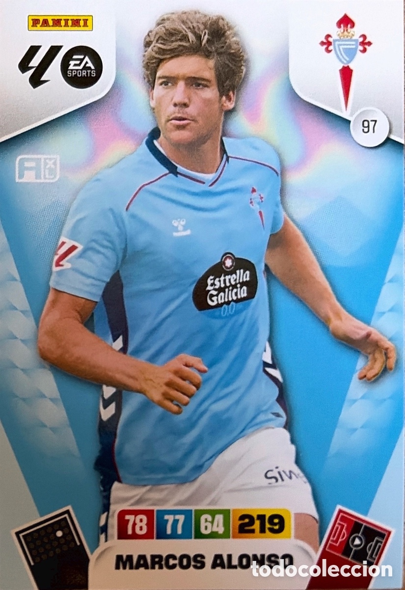 Cromos de F&uacute;tbol: 97.- MARCOS ALONSO (R. CELTA) ADRENALYN XL LIGA 2025/26 (PANINI)