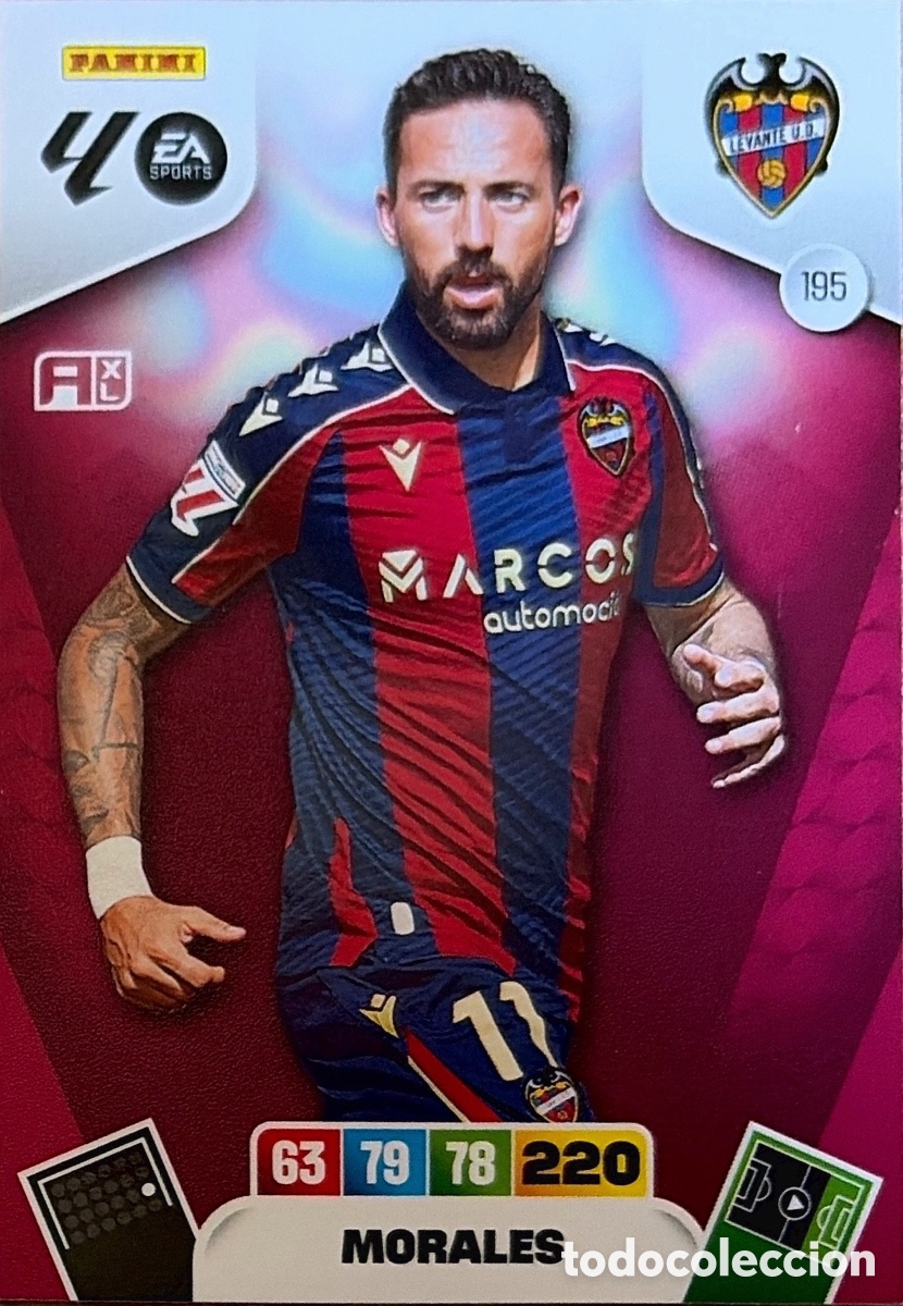 Fu&szlig;ball-Sticker: 195.- MORALES (LEVANTE) ADRENALYN XL LIGA 2025/26 (PANINI)
