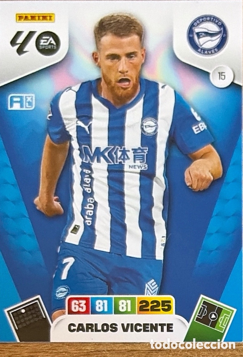 Football Stickers: 15- Carlos Vicente (ALAVES) ADRENALYN XL LIGA 2025/26 (PANINI)