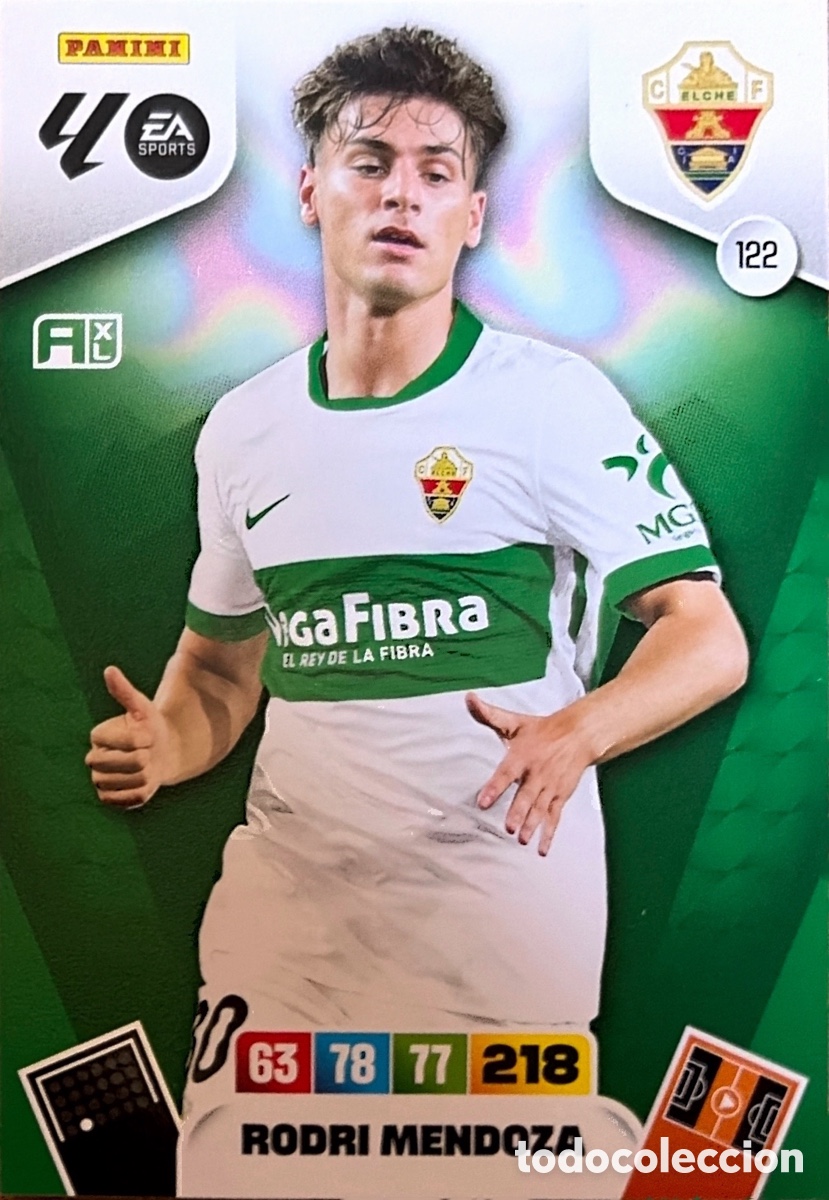 Cartes &agrave; collectionner de Football: 122. - RODRI MENDOZA (ELCHE) ADRENALYN XL LIGA 2025/26 (PANINI)