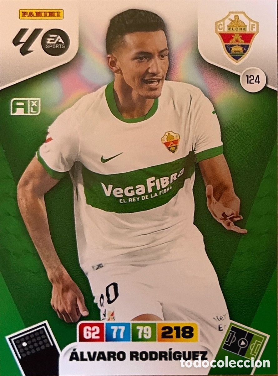 Football Stickers: 124. - ALVARO RODRIGUEZ (ELCHE) ADRENALYN XL LIGA 2025/26 (PANINI)