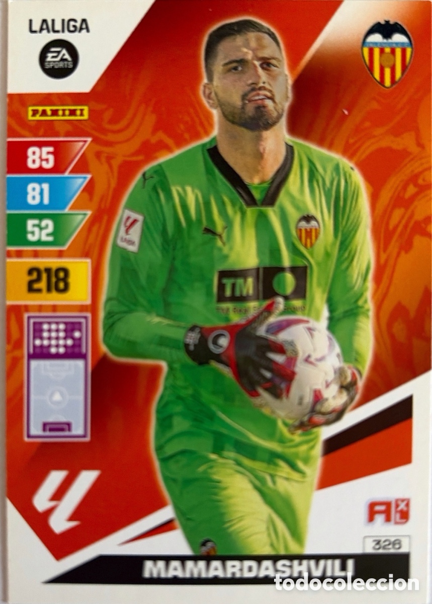 Football Stickers: 326.- MAMARDASHVILI (VALENCIA ) ADRENALYN XL LIGA 2023/24 (PANINI)