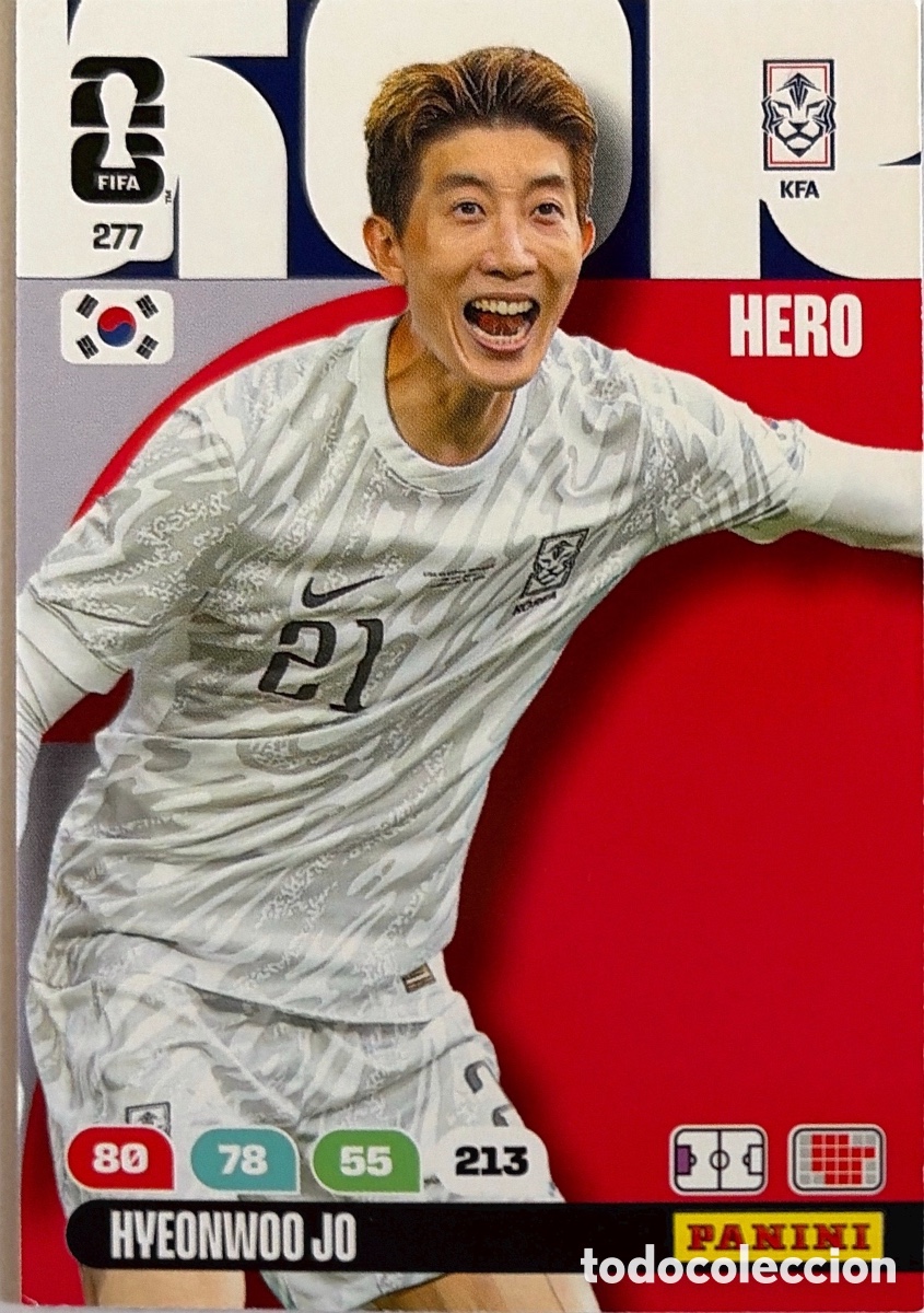 Football Stickers: 277.- HYEONWOO JO (COREA DEL SUR) ADRENALYN XL MUNDIAL 2026 (PANINI)