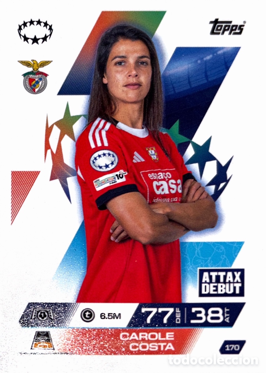 Football Stickers: 170. Carole Costa - Benfica - (MATCH ATTAX EXTRA CHAMPIONS LEAGUE 2025/26) TOPPS