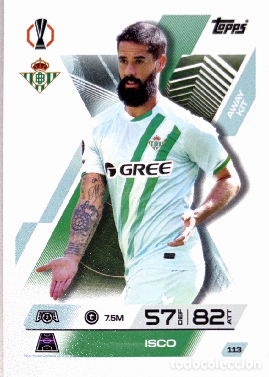 Football Stickers: 113.- ISCO (R. BETIS) MATCH ATTAX EXTRA CHAMPIONS LEAGUE 2025/26