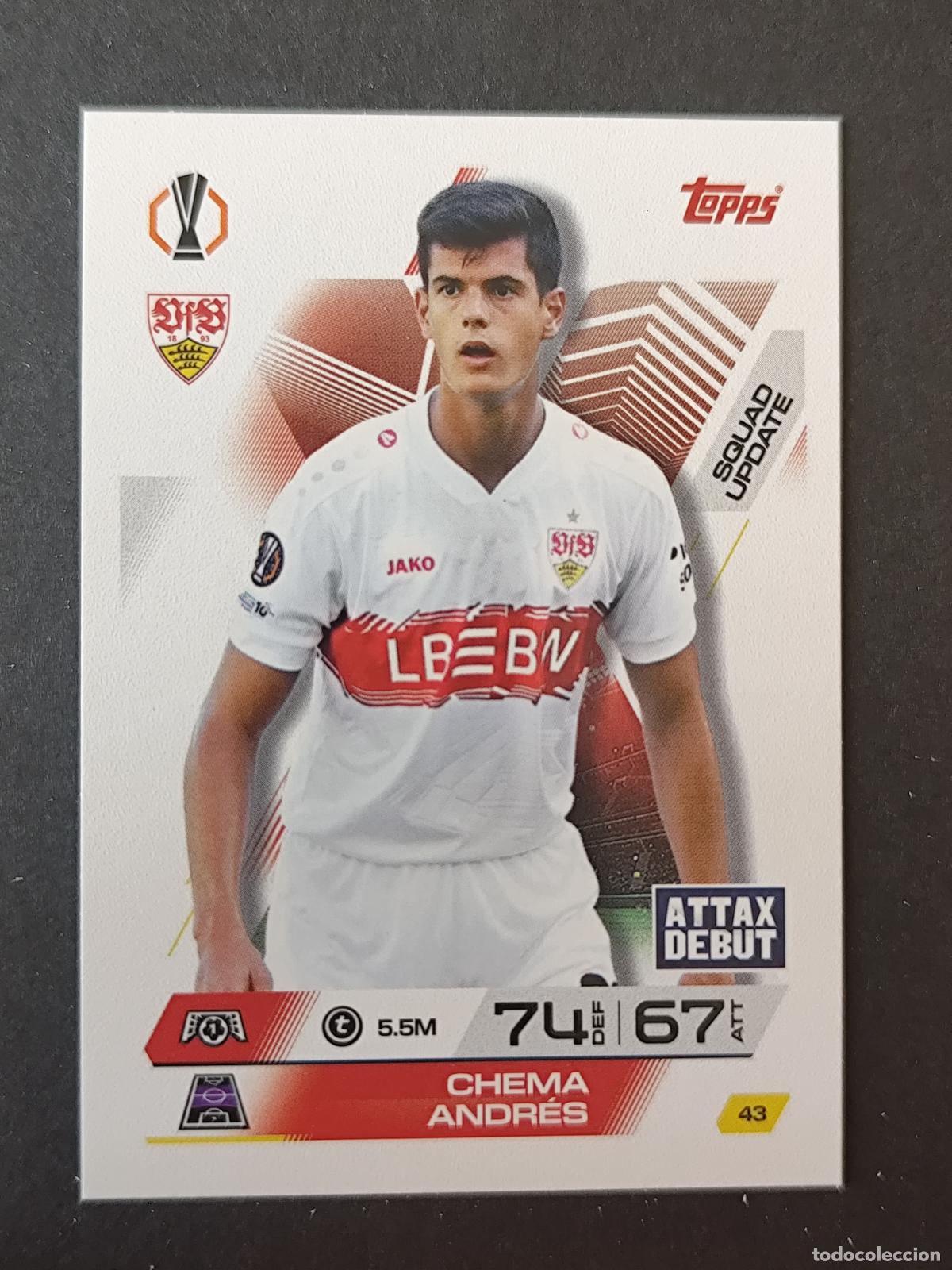 Cromos de F&uacute;tbol: 43 CHEMA ANDR&Eacute;S VFB STUTTGART SQUAD UPDATE MATCH ATTAX EXTRA 2025 2026 25 26 TOPPS