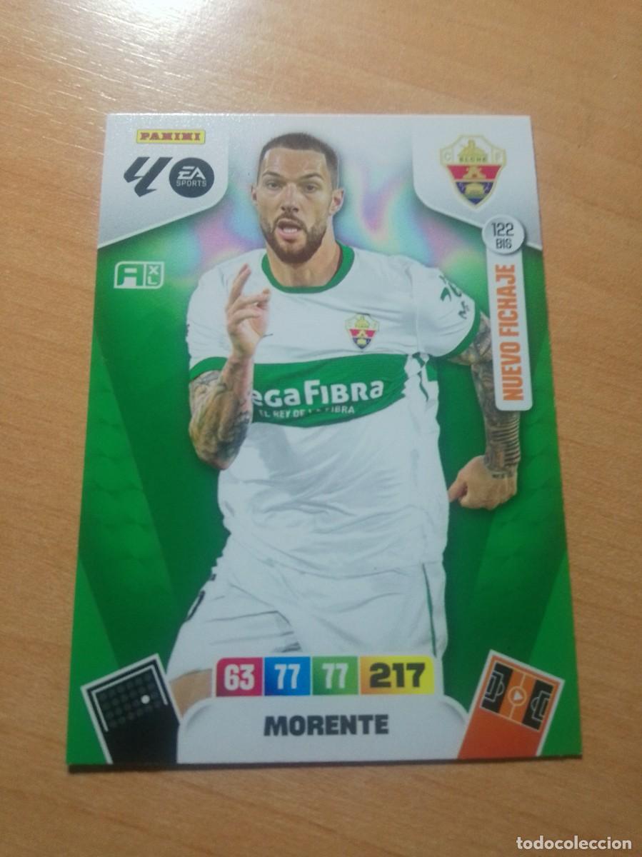 Cromos de F&uacute;tbol: 122 BIS MORENTE NUEVO FICHAJE DEL ELCHE 25 26 ADRENALYN XL 2025 2026 NUEVO