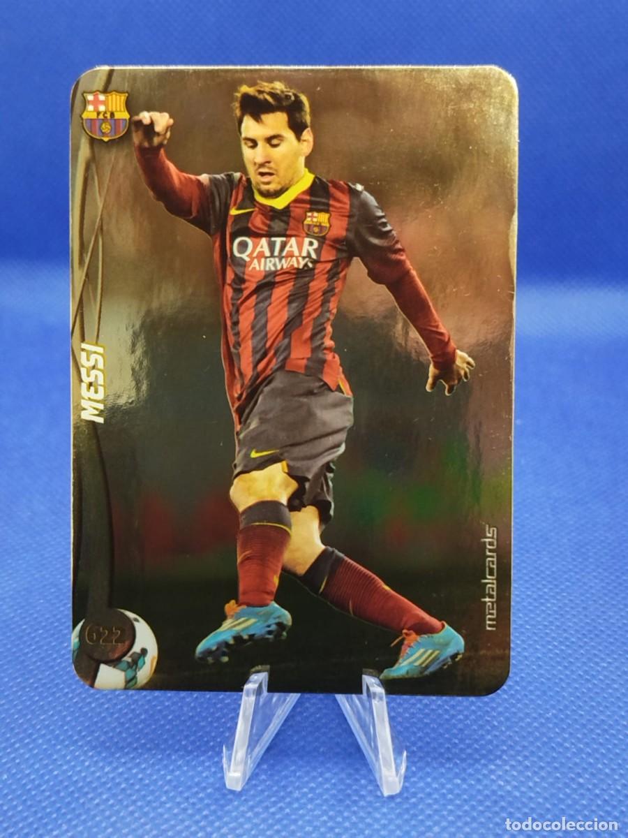 Fu&szlig;ball-Sticker: #622 LIONEL MESSI FC BARCELONA 2014 MUNDICROMO LAS FICHAS DE LA LIGA TOP 9 METAL CARDS
