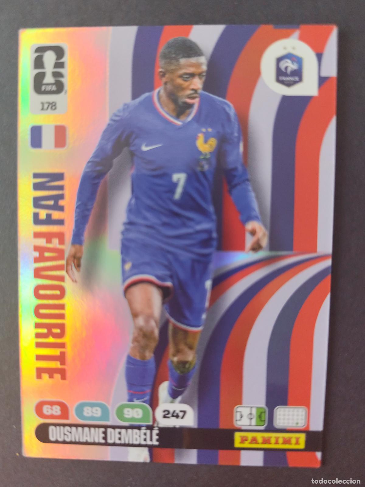 Cromos de F&uacute;tbol: 178 OUSMANE DEMBELE FAN FAVOURITE FRANCIA ADRENALYN MUNDIAL FIFA WORLD CUP 2026 PANINI