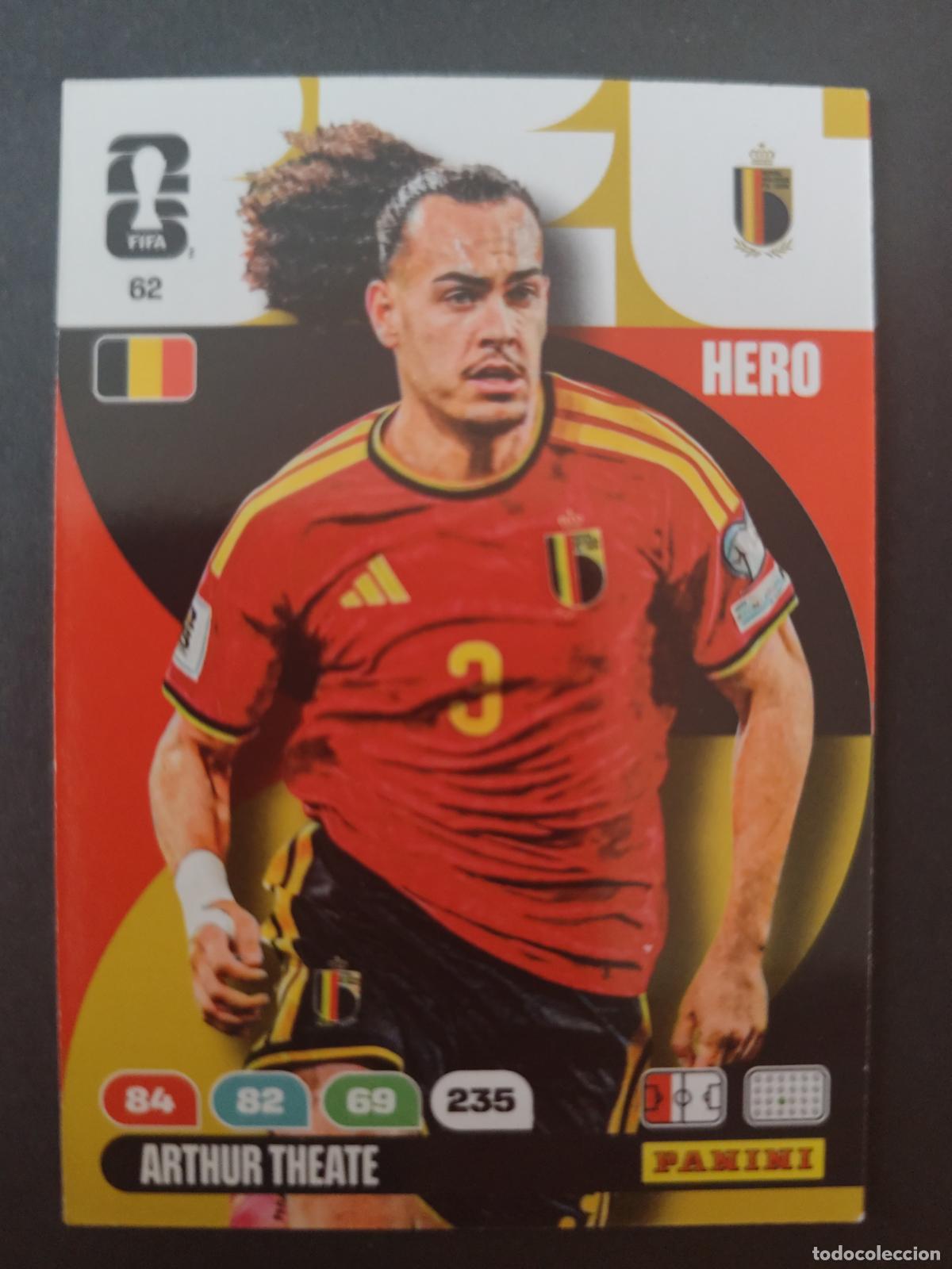Cromos de Futebol: 62 ARTHUR THEATE B&Eacute;LGICA ADRENALYN MUNDIAL FIFA WORLD CUP 2026 PANINI