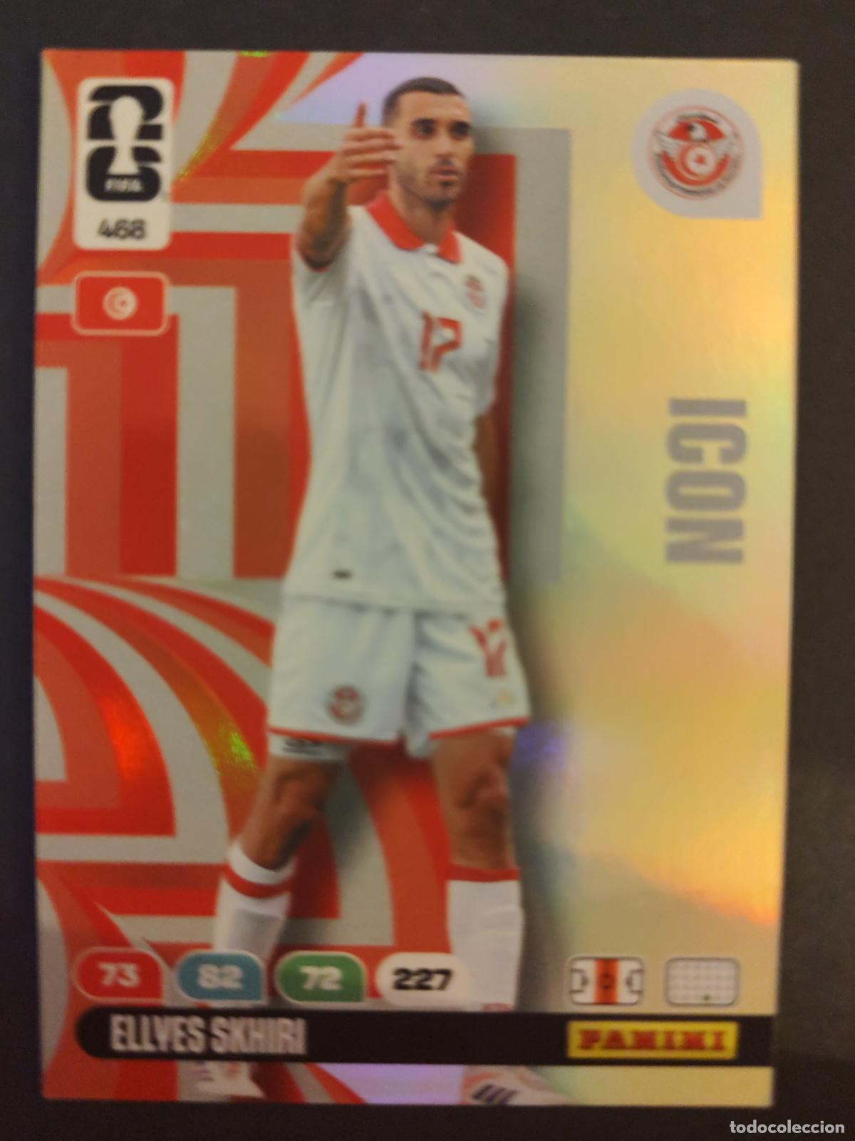 Cromos de F&uacute;tbol: 468 ELLYES SKHIRI ICON T&Uacute;NEZ ADRENALYN MUNDIAL FIFA WORLD CUP 2026 PANINI