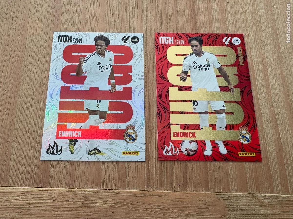 Football Stickers: 19. CROMO MEGACRACKS MGK 2024-25 24-25 ENDRICK REL MADRID S+ PARALELA 499+ P499 FUEGO
