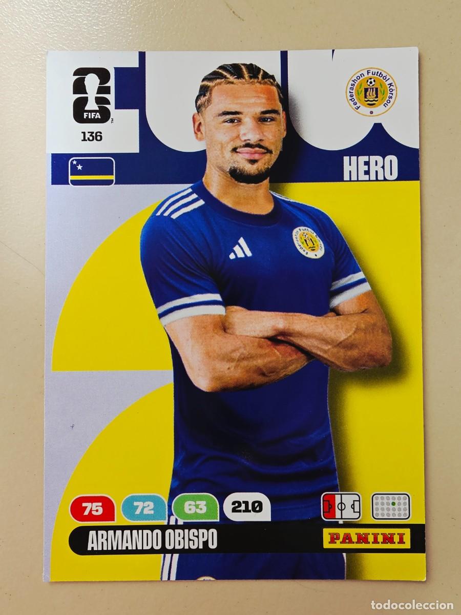 Cromos de F&uacute;tbol: 136 Armando Obispo, Hero, Curazao, Adrenalyn XL Fifa World Cup 2026 Mundial 26
