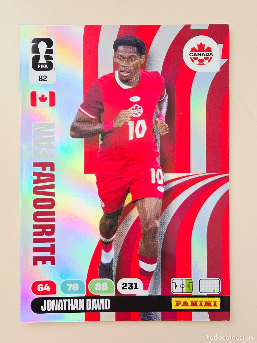Cromos de F&uacute;tbol: 82 Jonathan David, Fan Favourite, Canad&aacute;, Adrenalyn XL Fifa World Cup 2026 Mundial 26