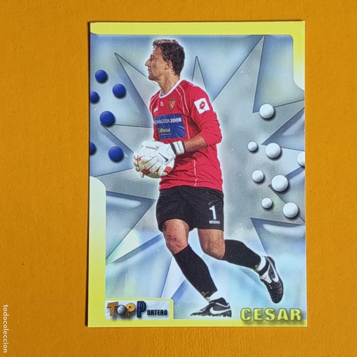 Football Stickers: 12 C&Eacute;SAR. REAL ZARAGOZA. TOP 2006 MUNDICROMO