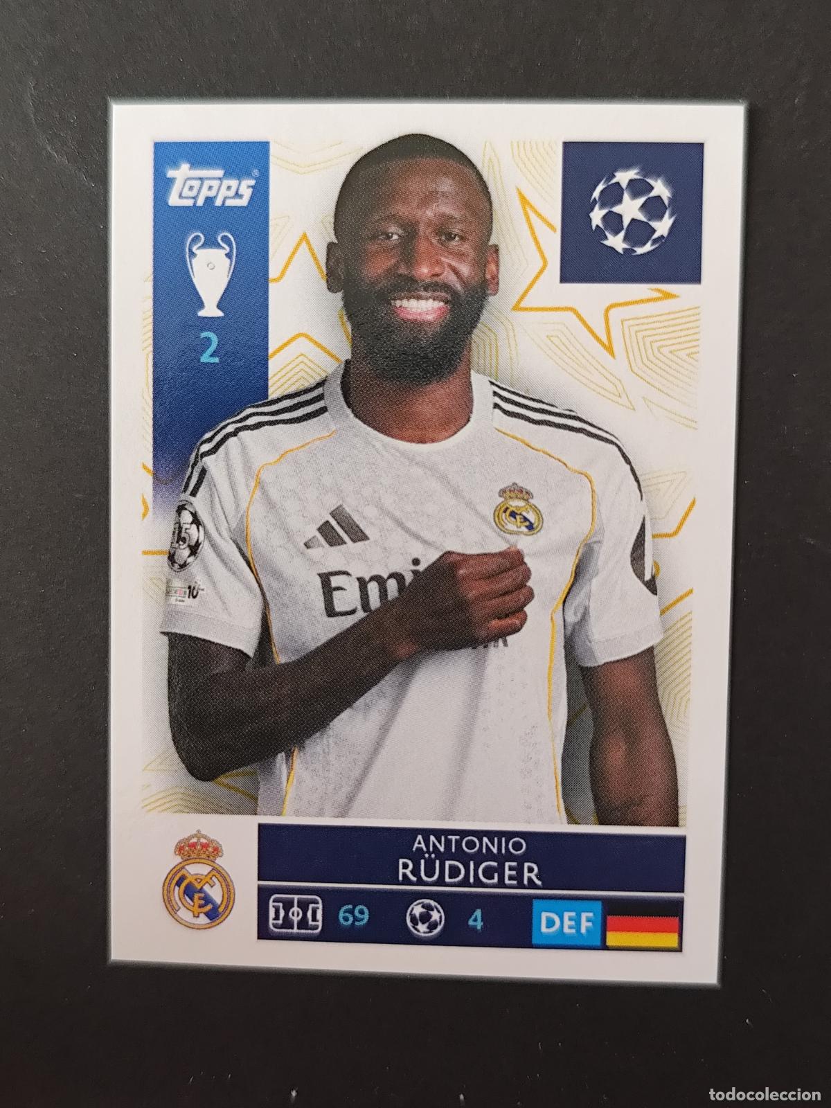 Cromos de F&uacute;tbol: 385 ANTONIO RUDIGER REAL MADRID STICKER CHAMPIONS LEAGUE 2025 2026 25 26 TOPPS