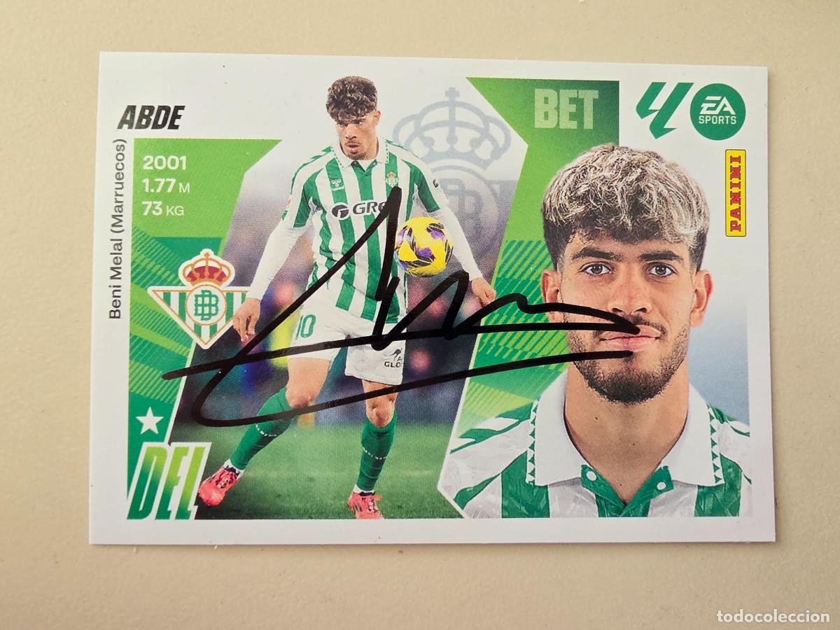 Fu&szlig;ball-Sticker: Cromo firmado de Abde con aut&oacute;grafo, Real Betis