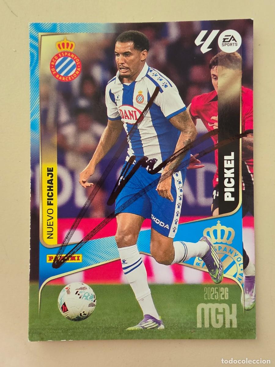 Fu&szlig;ball-Sticker: Cromo firmado de Charles Pickel con aut&oacute;grafo, RCD Espanyol