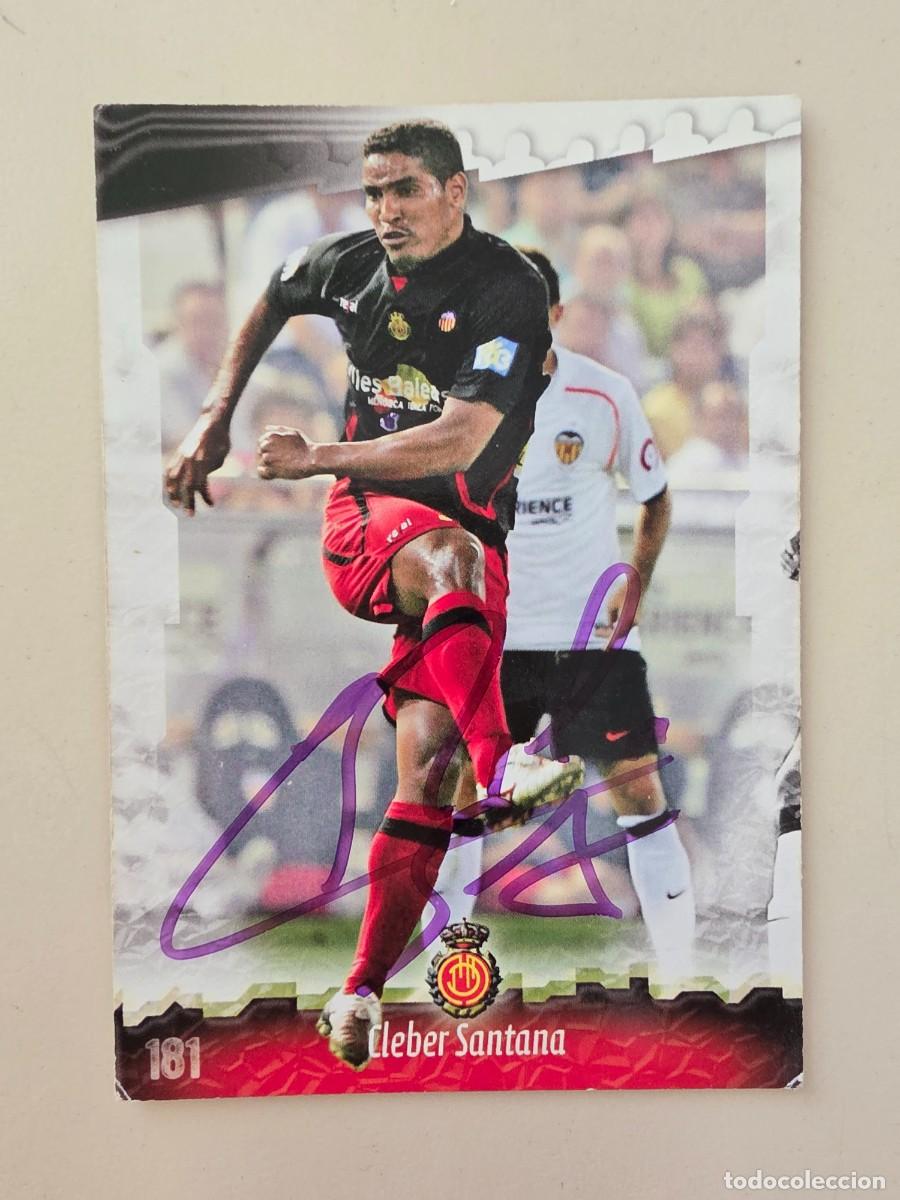Fu&szlig;ball-Sticker: Cromo firmado de Cleber Santana con aut&oacute;grafo, RCD Mallorca