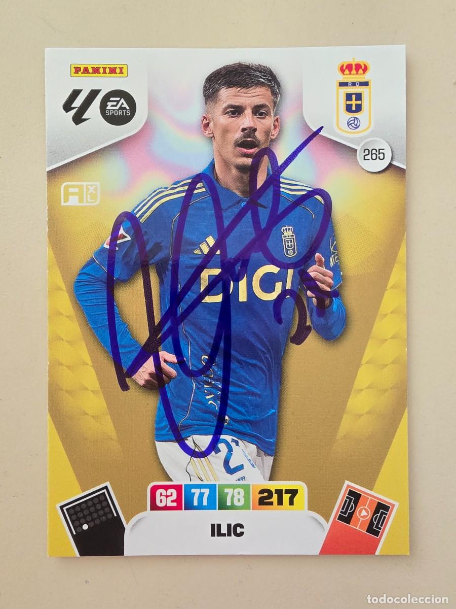 Fu&szlig;ball-Sticker: Cromo firmado de Luka Ilic con aut&oacute;grafo, Real Oviedo