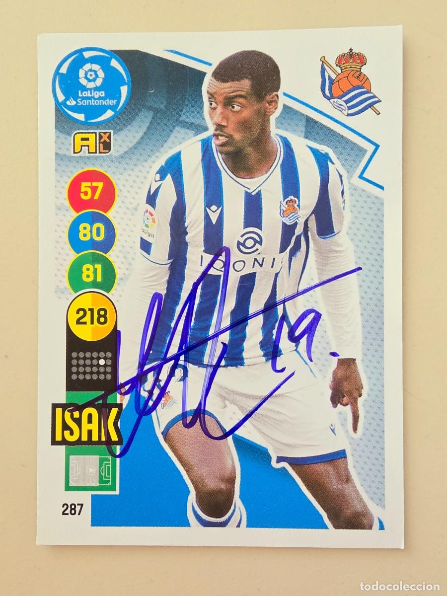 Fu&szlig;ball-Sticker: Cromo firmado de Isak con aut&oacute;grafo, Real Sociedad