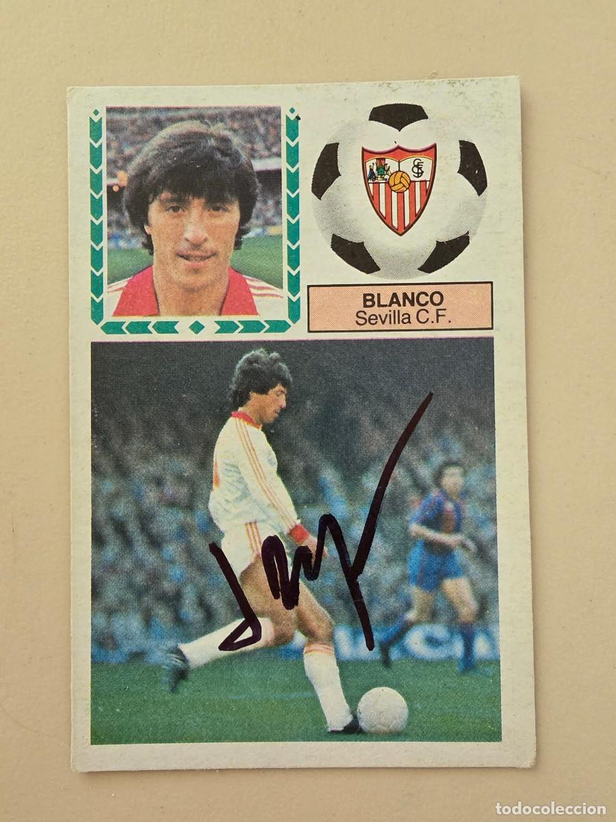 Cartes &agrave; collectionner de Football: Cromo firmado de Blanco con aut&oacute;grafo, Sevilla FC