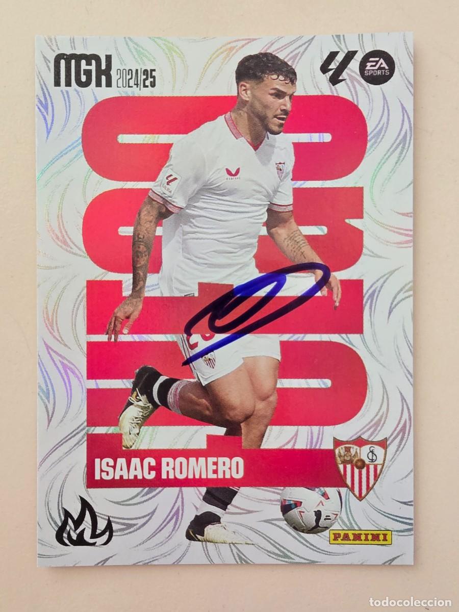 Cromos de F&uacute;tbol: Cromo firmado de Isaac Romero con aut&oacute;grafo, Sevilla FC