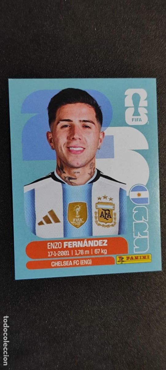 Cartes &agrave; collectionner de Football: FIFA WORLD CUP 2026 STICKER ENZO FERNANDEZ ARGENTINA # ARG8 PANINI