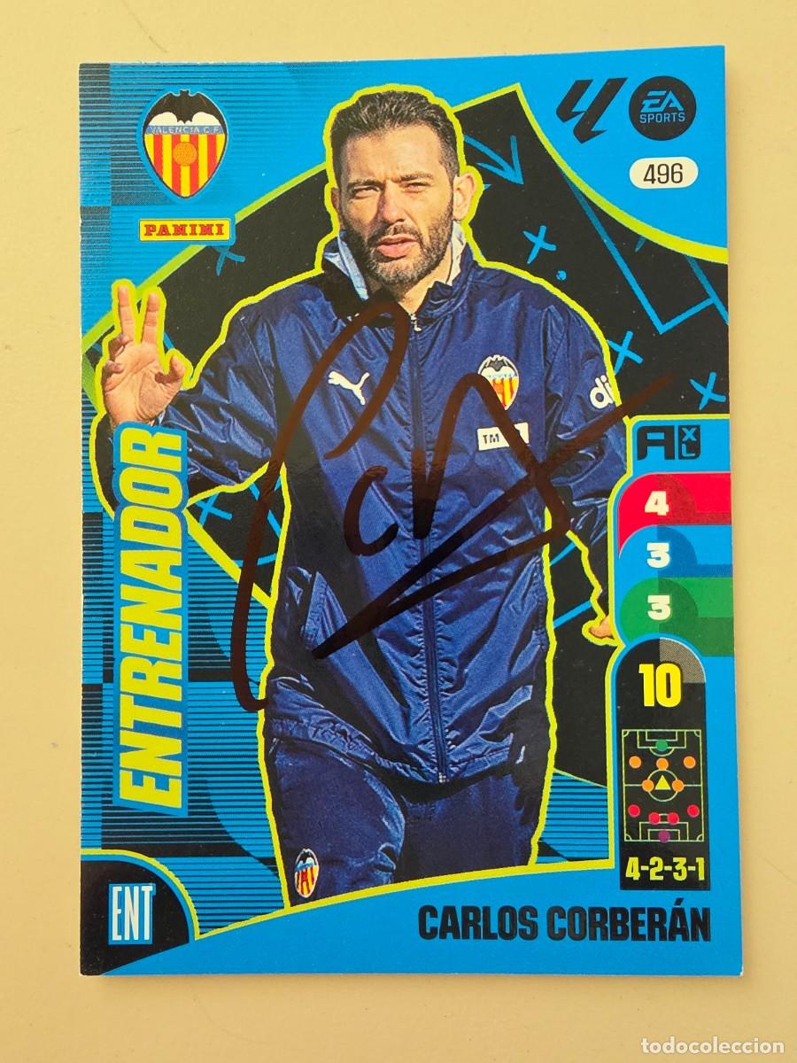Cromos de F&uacute;tbol: Cromo firmado de Carlos Corber&aacute;n con aut&oacute;grafo, Valencia CF