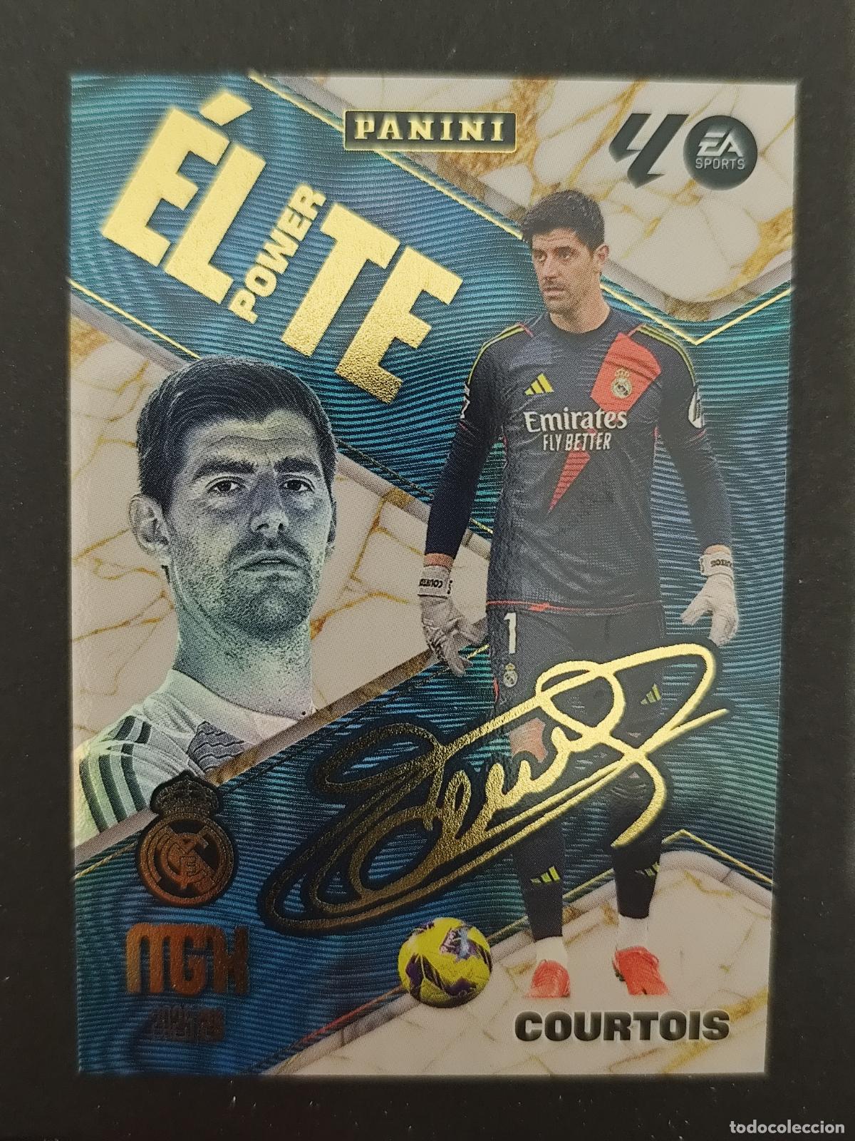 Cromos de F&uacute;tbol: P3 P 3 COURTOIS REAL MADRID &Eacute;LITE POWER FIRMADA MEGACRACKS 2025 2026 25 26