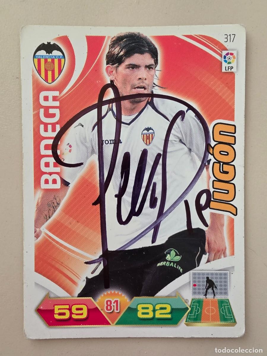 Cromos de F&uacute;tbol: Cromo firmado de Ever Banega con aut&oacute;grafo, Valencia CF