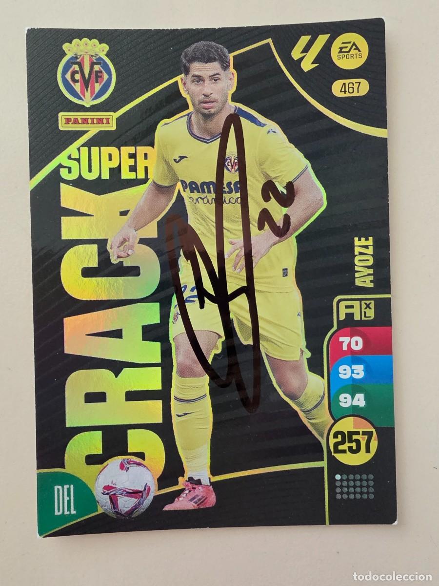 Cromos de F&uacute;tbol: Cromo firmado de Ayoze P&eacute;rez con aut&oacute;grafo, Villarreal CF, Atl&eacute;tico de Madrid