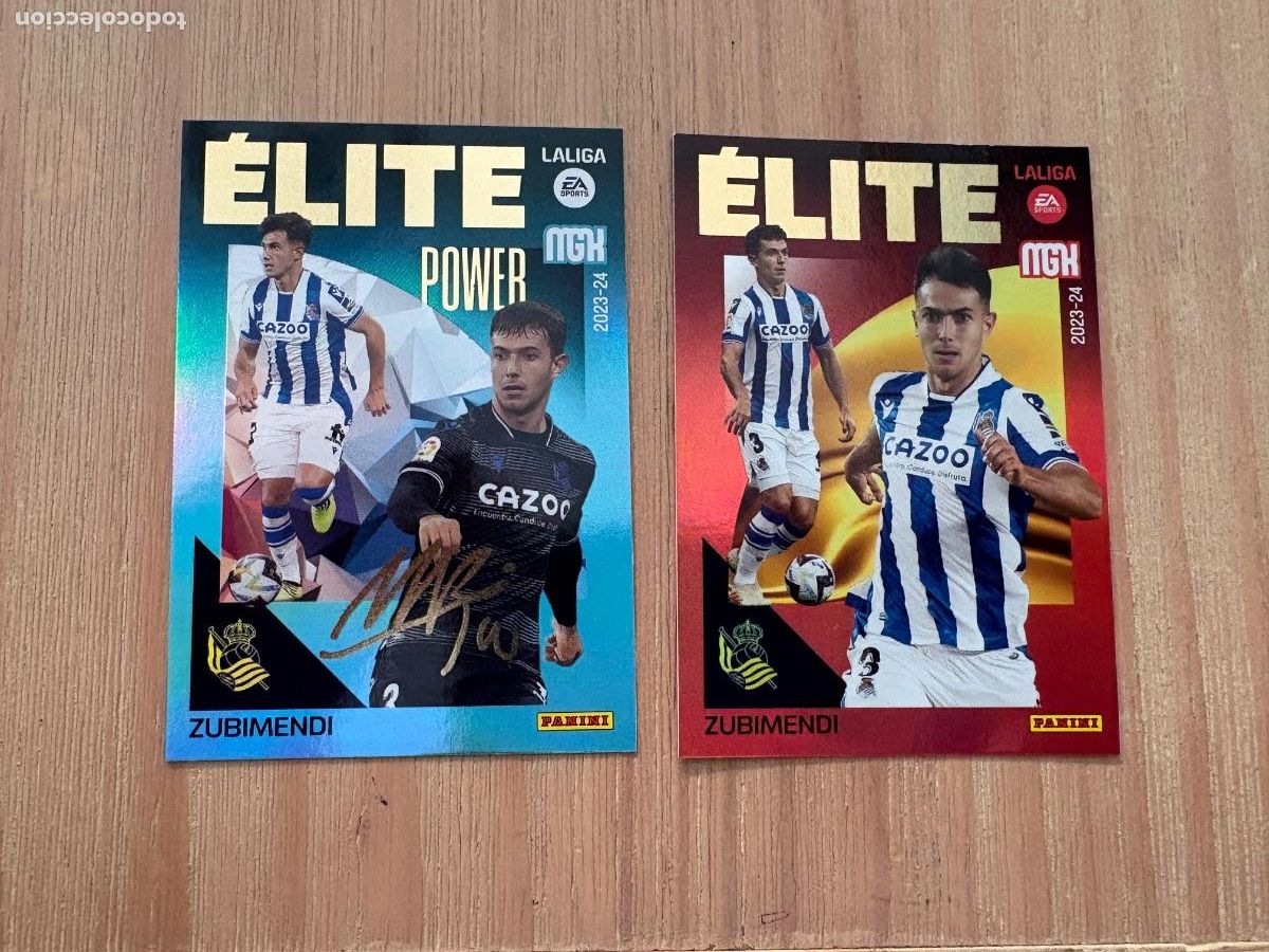 Cromos de F&uacute;tbol: 19. CROMO MEGACRACKS 2023-24 ELITE POWER ZUBIMENDI PARALELA N P18