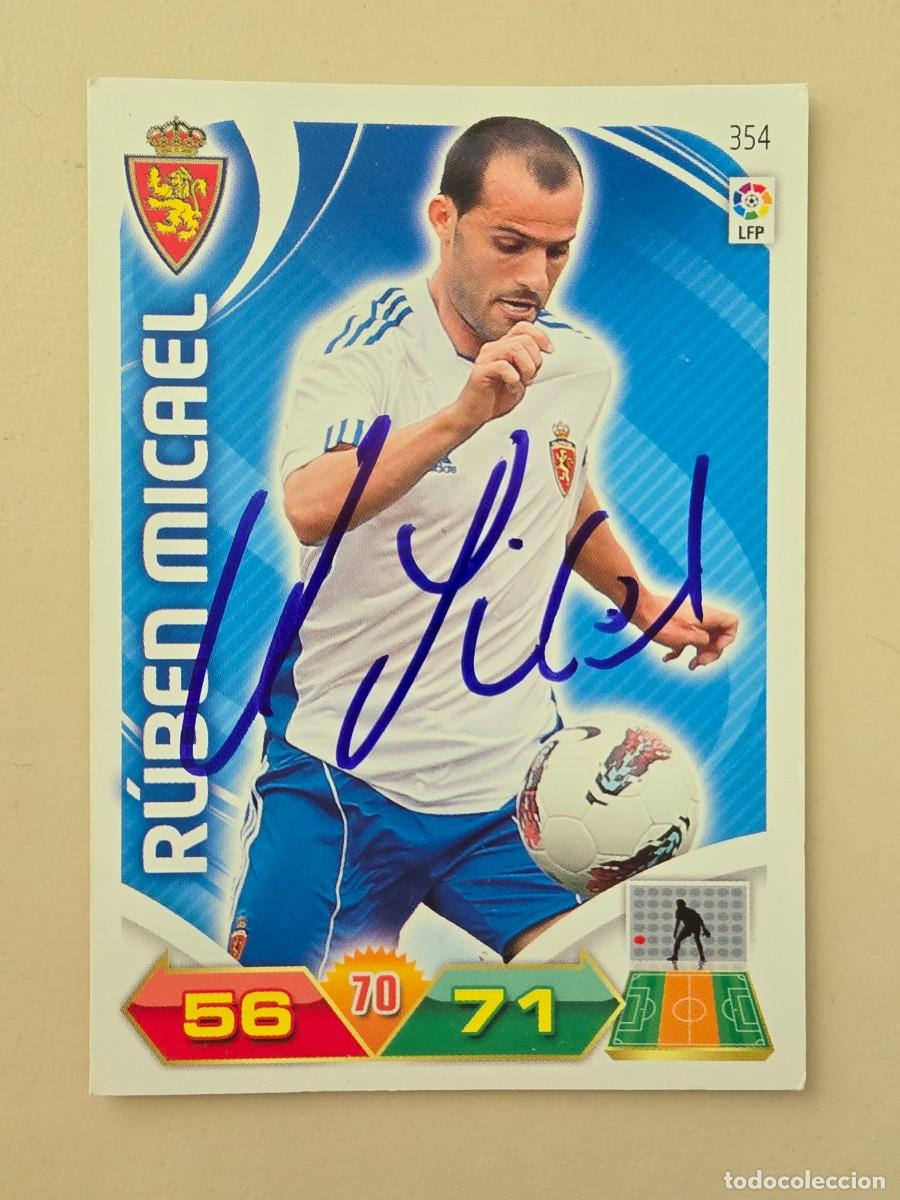 Fu&szlig;ball-Sticker: Cromo firmado de R&uacute;ben Micael con aut&oacute;grafo, Real Zaragoza