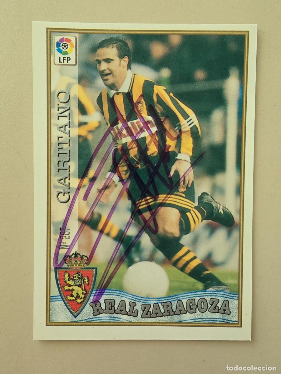 Fu&szlig;ball-Sticker: Cromo firmado de Ander Garitano con aut&oacute;grafo, Real Zaragoza